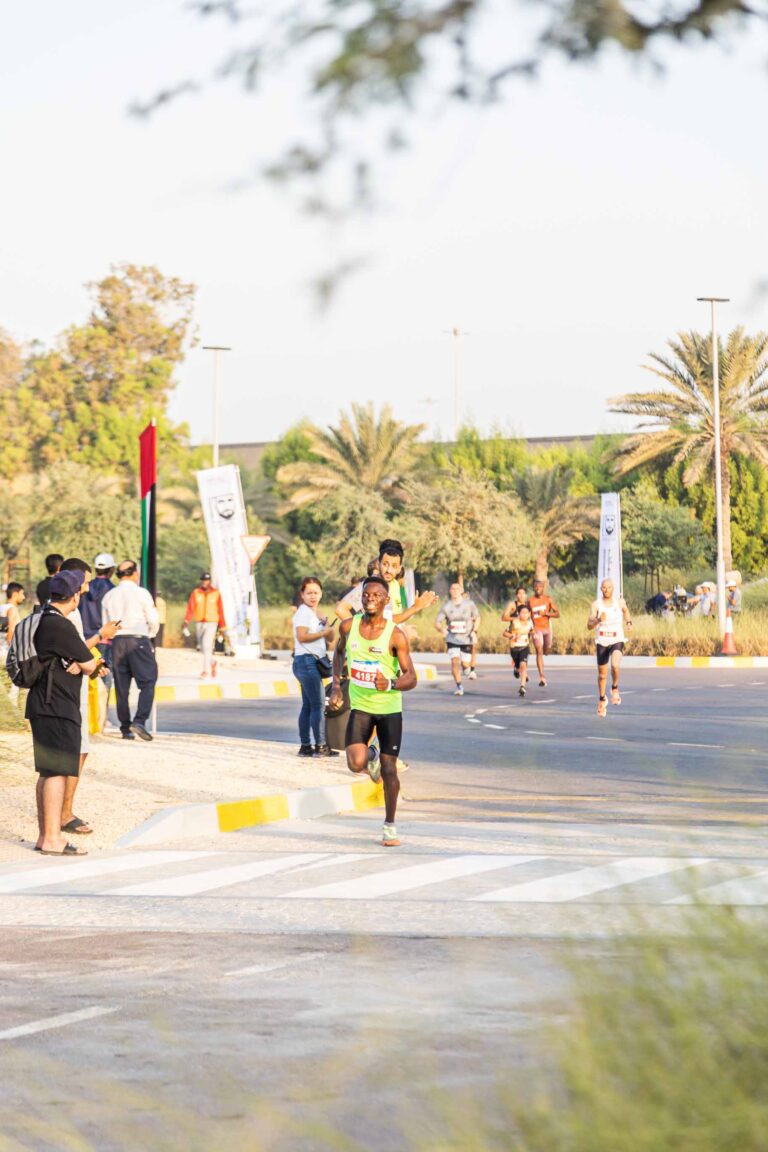 Athlete racing at Zayed Charity Marathon Abu Dhabi 2022