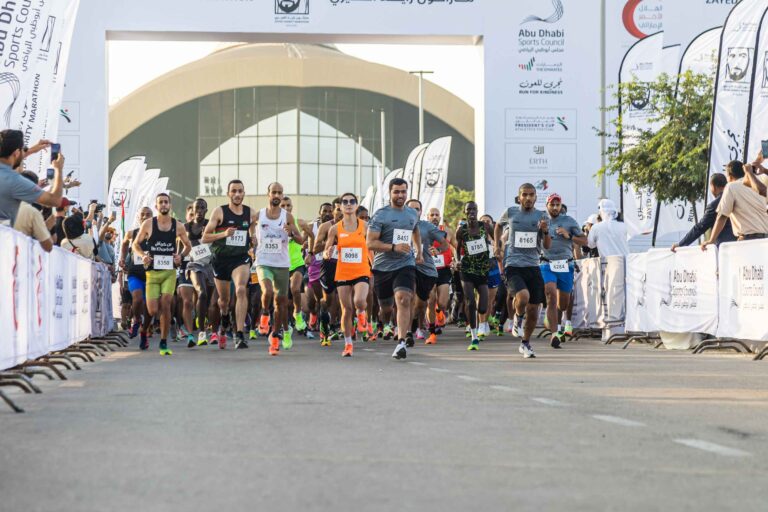 Start of the 10k run at Zayed Charity Marathon Abu Dhabi 2022