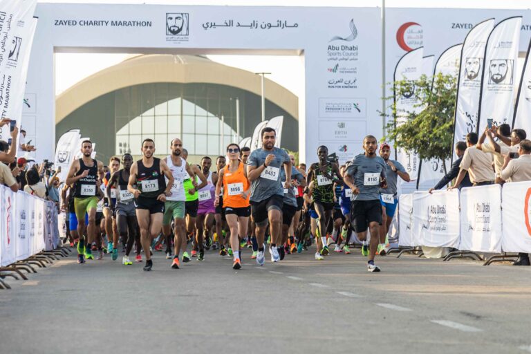 Start of the 10k run at Zayed Charity Marathon Abu Dhabi 2022